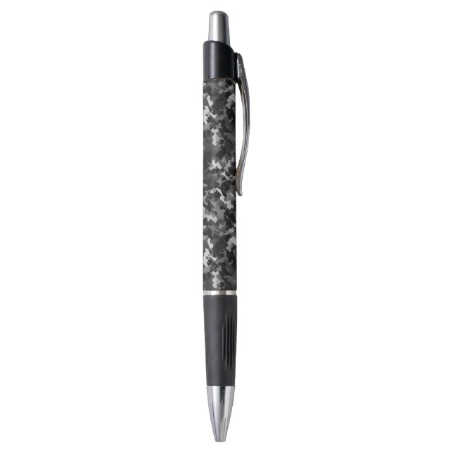 Custom Grip Ink Pen-Emmy-Black Camo Print (Bottom (Vertical))