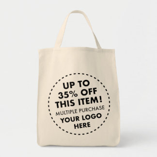 Custom Grocery Shopping 35% OFF Bulk Buy Discount Tote Bag