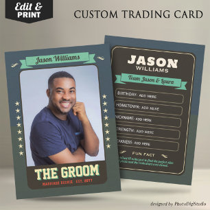 Custom Groom Trading Cars, Fun Wedding Favour Groo Calling Card