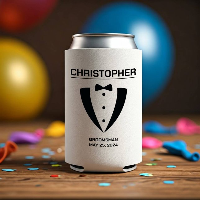 Custom Groomsman Can Cooler (Creator Uploaded)