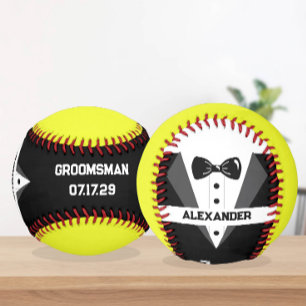 Custom Groomsman Softball – Personalised Text