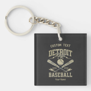 Custom group name baseball  key ring