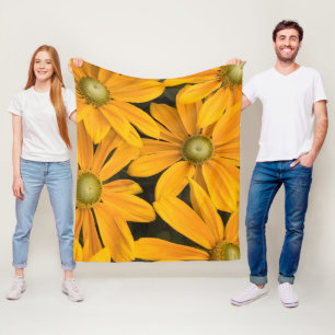 Custom Group of Yellow Colour Sun Flower Image wit Fleece Blanket