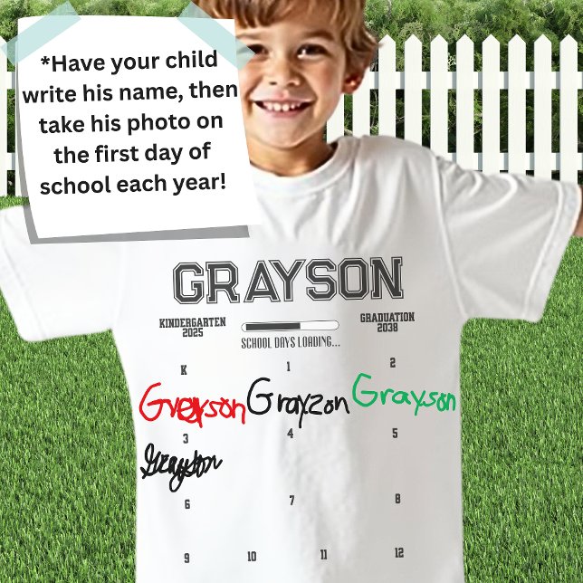 Custom Grow With Me K-12 Signature Keepsake T-Shirt (Creator Uploaded)