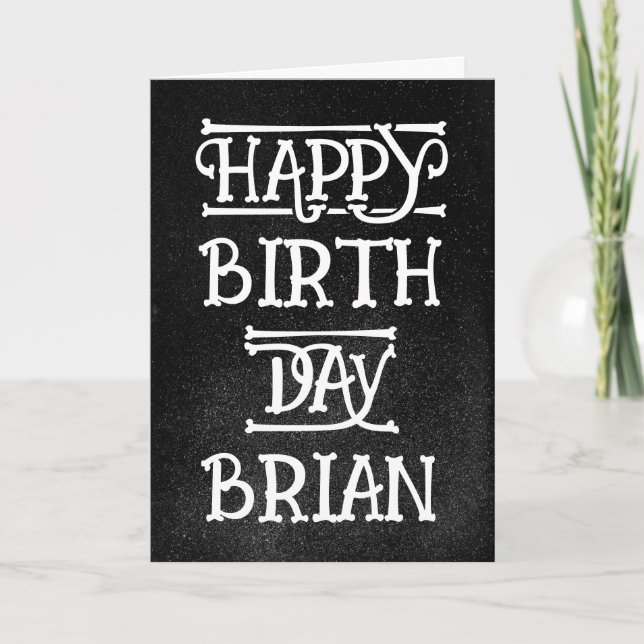 Custom Grunge Birthday Card (Front)
