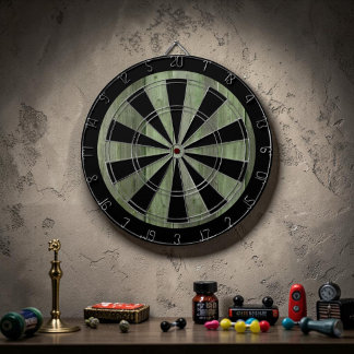 Custom Grunge Green Game Dartboard