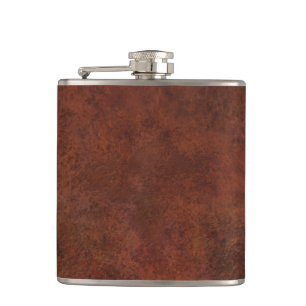 Custom Grunge Leather Texture Hip Flask