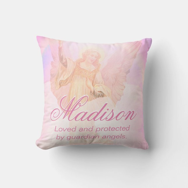 Custom Guardian Angel Add Name Cushion (Front)