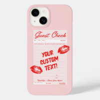 Custom Guest Check Personalised Quote Red Poster