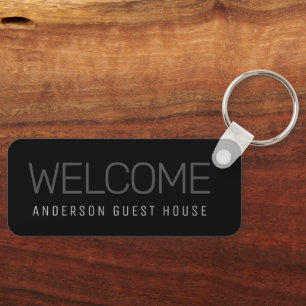 Custom Guest House Room with Phone Number  Key Ring
