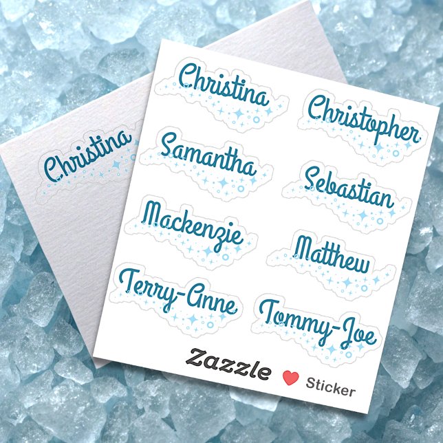 Custom Guest List Names Cute Glitter Stars Clouds (Creator Uploaded)