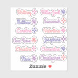 Custom Guest List Names Cute Stars Handlettering<br><div class="desc">Elevate any occasion with our stunning design featuring two unique tiny stars personalised with your names. Ideal for weddings,  birthday parties,  and beyond! Effortlessly customise these stickers with your names or text. - designed with ❤ by Zaubershirts -</div>