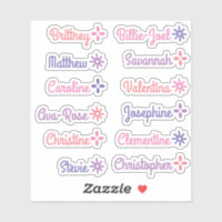 Custom Guest List Names Cute Stars Handlettering 