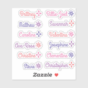 Custom Guest List Names Cute Stars Handlettering 