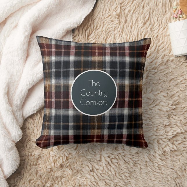 Custom Guest Throw Pillow Gingham Vacation Rentals (Blanket)