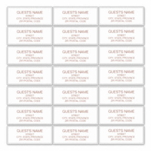 Custom Guests Address Labels Terracotta/Brown