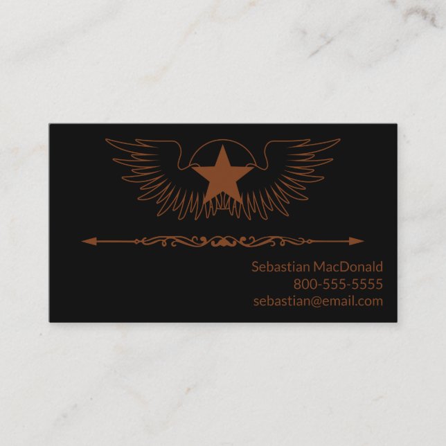 Custom Guitar Country Western Band Music Musician  Business Card (Front)