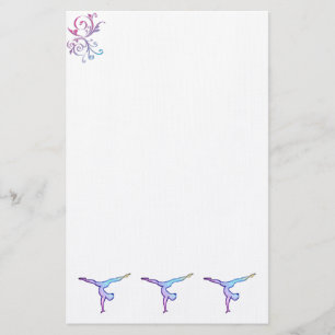 custom gymnast stationary stationery