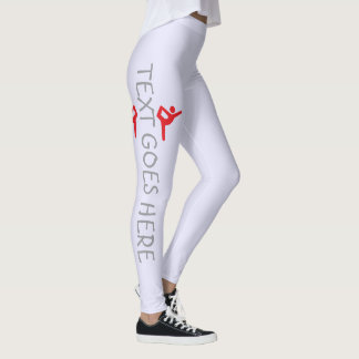 Custom Gymnastics Name Design Over Lavender Leggings