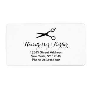 Custom hairdresser address labels for hair stylist