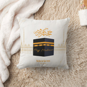 Custom Hajj Mabrour Personalised Kaaba I Cushion