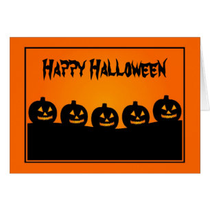 Custom Halloween Card With Pumpkins