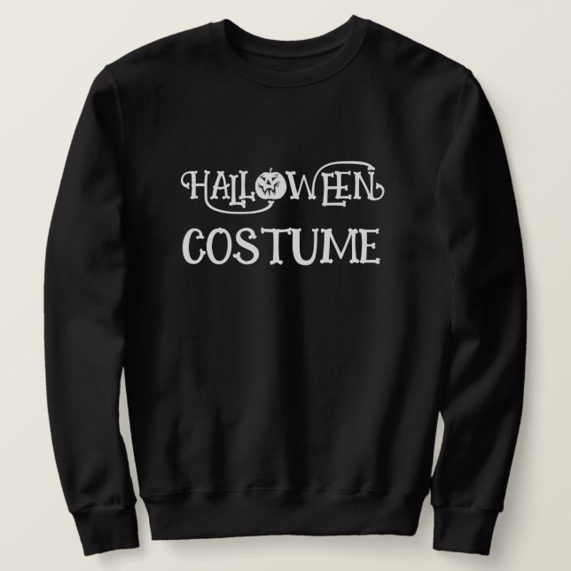 Custom HALLOWEEN COSTUME Men Funny Gag Long Sleeve Sweatshirt (Design Front)