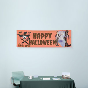 Custom Halloween Party Banners, Uggg Skelton Party Banner