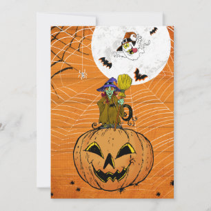 Custom Halloween party ghost witch wizard Invitation