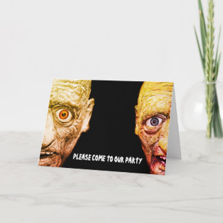 CUSTOM HALLOWEEN PARTY TWO MONSTERS Invitation
