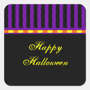 Custom Halloween Striped Sticker