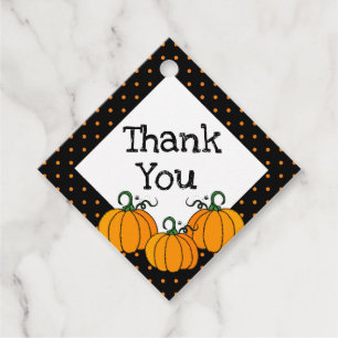 Custom Halloween Thank Yous Classic Round Sticker Favour Tags
