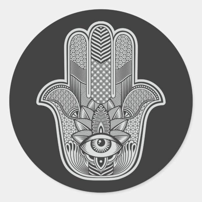 Custom Hamsa Classic Round Sticker (Front)