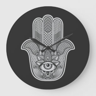 Custom Hamsa Large Clock