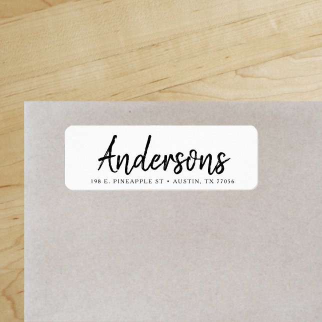 Custom Hand Lettered Family Return Address Label ("Everyday is abundantly beautiful." 
Sincerely Best Wishes from Lucky Design World)