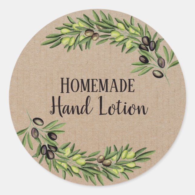 custom Hand Lotion cosmetic skincare product label (Front)