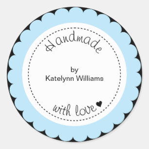 Custom Handmade With Love Party Favour Stickers