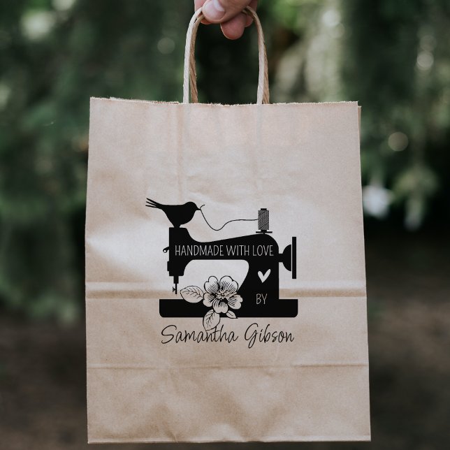 Custom Handmade With Love, Sewing Business, Large  Rubber Stamp (Creator Uploaded)