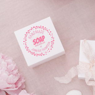 Custom Handmade with love, Soap  Rubber Stamp