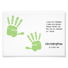Custom handprint art from child with name, poem