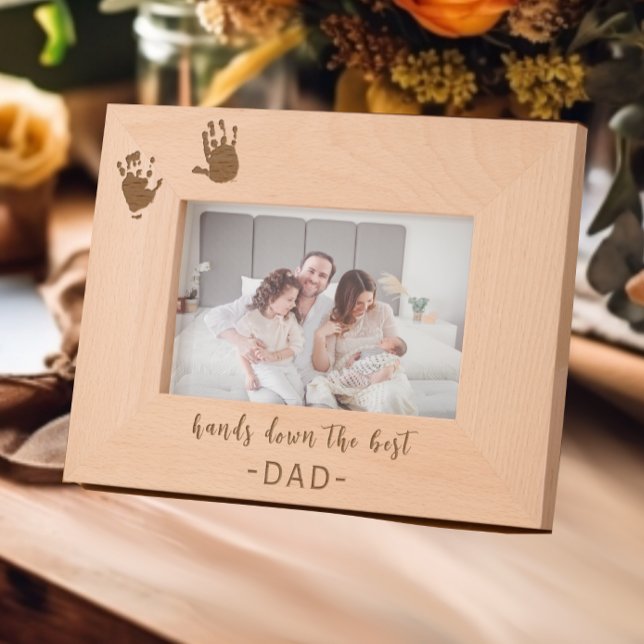 Custom Handprints Best Dad Etched Frames (Creator Uploaded)
