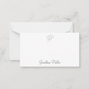 Custom Handwriting Script Monogrammed Simple Card