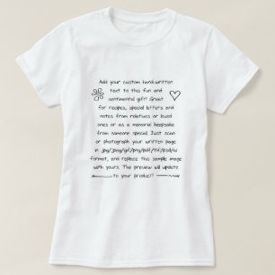 Custom Handwriting T-Shirt