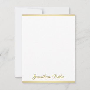 Custom Handwritten Gold Script Text Template Flat