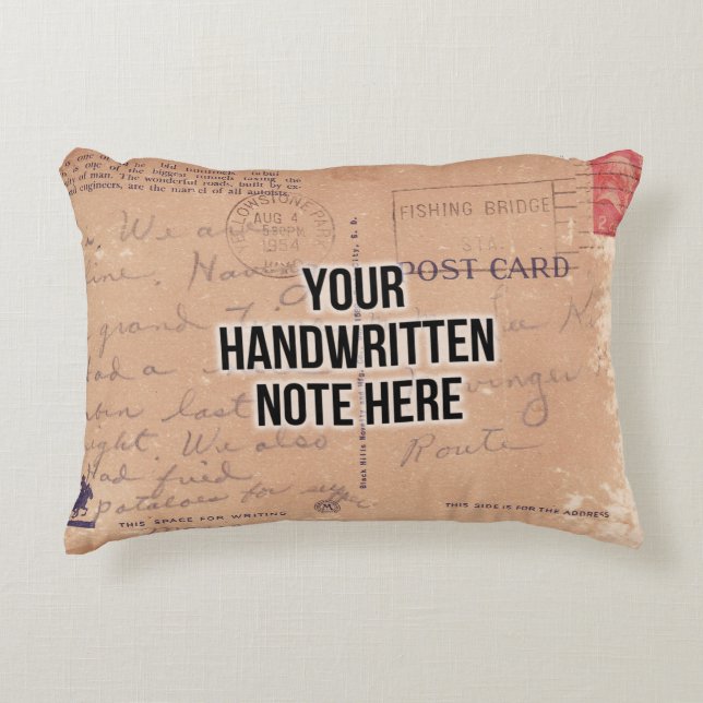 Custom Handwritten Letter Sentimental Keepsake Acc Decorative Cushion (Front)
