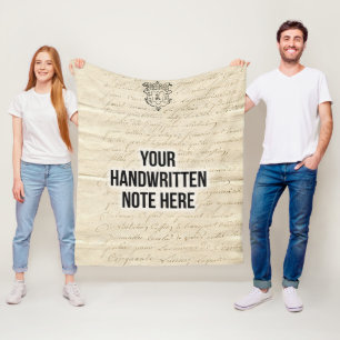 Custom Handwritten Letter Sentimental Keepsake Fleece Blanket