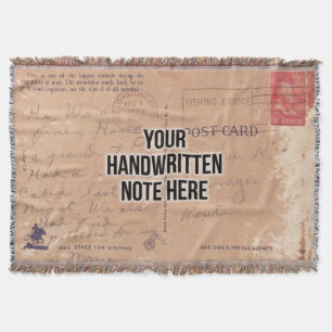 Custom Handwritten Letter Sentimental Keepsake Throw Blanket