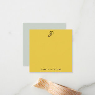 Custom Handwritten Monogram Elegant Colour Templat Card