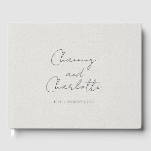 Custom Handwritten Script Typography Wedding Guest Book