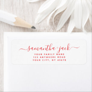 Custom Handwritten Stylish Elegant Return Address Label